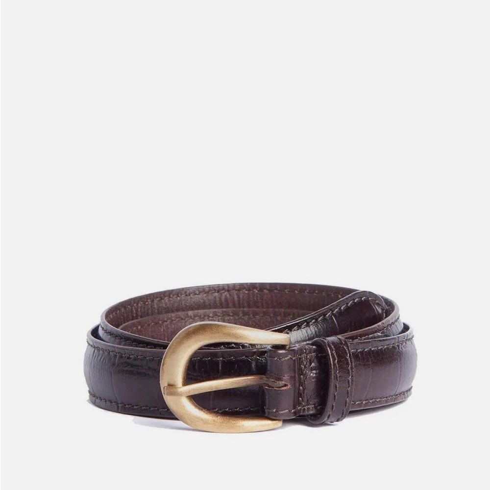 Barbour croc embossed leather belt *Rare*